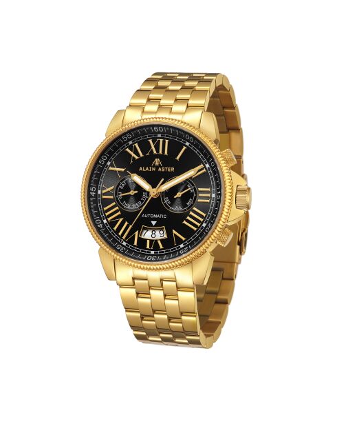 Montre automatique en acier inoxydable Legacy dorée