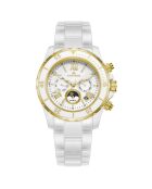 Montre automatique en céramique Gladiator argenté/blanc