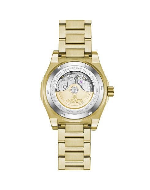 Montre automatique en acier inoxydable Fortress King dorée