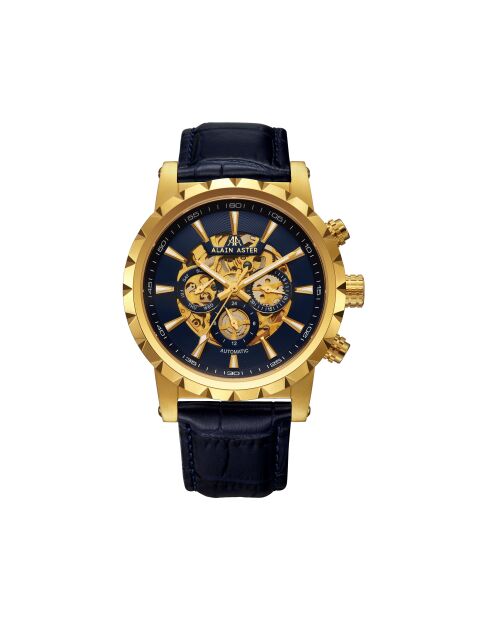 Montre automatique en acier cosmic doré/bleu