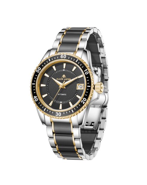Silver Ice Moon automatisch horloge van roestvrij staal