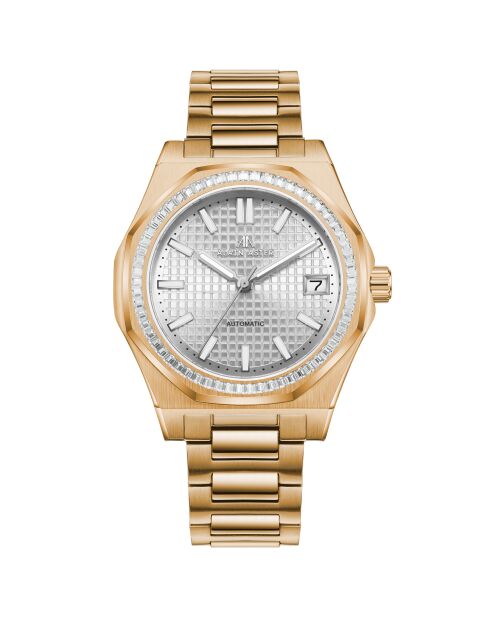 Orologio automatico Fortress Queen in acciaio inossidabile oro/rosso