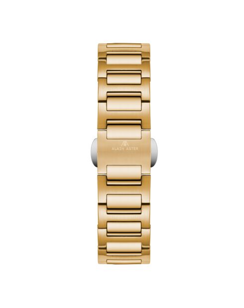 Orologio automatico Fortress Queen in acciaio inossidabile oro/rosso