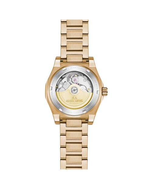 Orologio automatico Fortress Queen in acciaio inossidabile oro/rosso