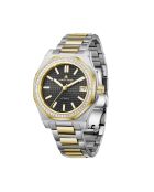 Fortress Queen zilver/goud automatisch horloge van roestvrij staal