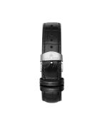 Automatikuhr Commander aus Leder in Silber/Schwarz
