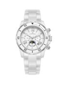 Montre automatique en céramique Gladiator argenté/blanc