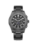 Montre automatique en acier inoxydable Fortress plaqué ionique noir
