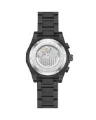 Montre automatique en acier inoxydable Fortress plaqué ionique noir