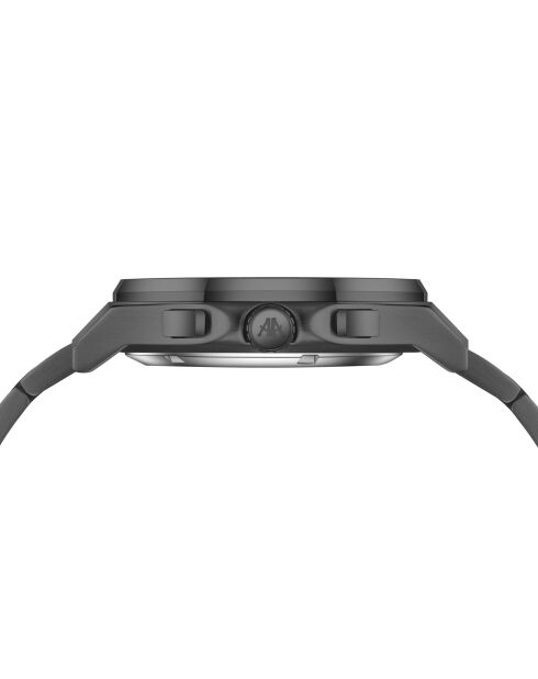 Montre automatique en acier inoxydable Fortress plaqué ionique noir
