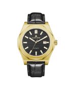 Fortress King goud/zwart automatisch leren horloge
