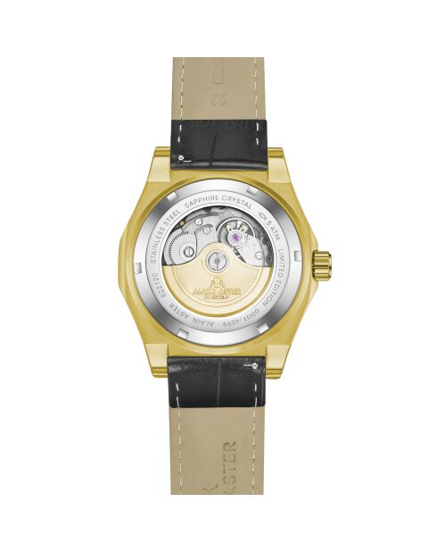 Fortress King goud/zwart automatisch leren horloge