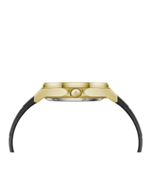 Fortress King goud/zwart automatisch leren horloge