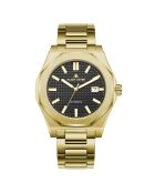 Montre automatique en acier inoxydable Fortress King dorée