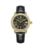 The Empress goud/zwart automatisch leren horloge