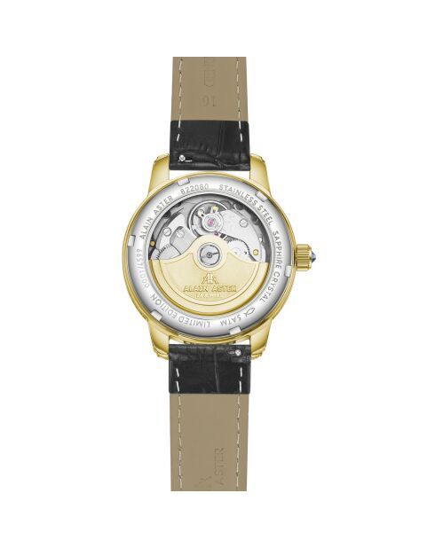 The Empress Automatikuhr aus goldfarbenem und schwarzem Leder