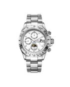 Montre automatique en acier inoxydable Commandant argentée