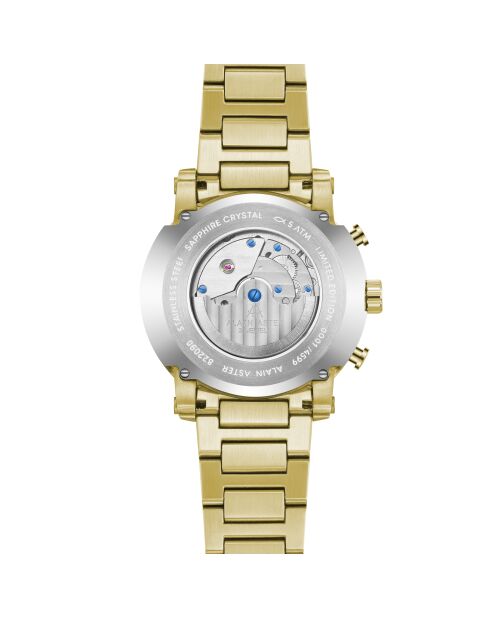 Montre automatique en acier inoxydable Cyclone dorée
