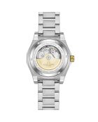 Reloj automático de acero inoxidable plateado y dorado Fortress King