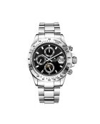 Montre automatique en acier inoxydable Commandant argentée