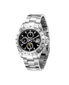 Montre automatique en acier inoxydable Commandant argentée