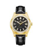 Fortress queen goud/zwart automatisch leren horloge