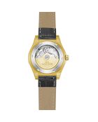 Fortress queen goud/zwart automatisch leren horloge