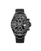 Montre automatique en acier inoxydable Commandant plaqué ionique noir