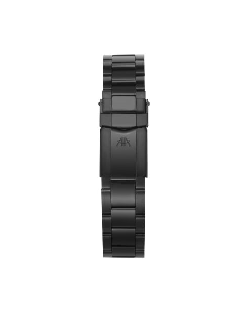 Montre automatique en acier inoxydable Commandant plaqué ionique noir