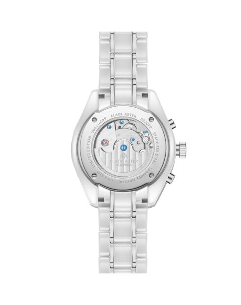 Montre automatique en céramique Emperor argenté/blanc