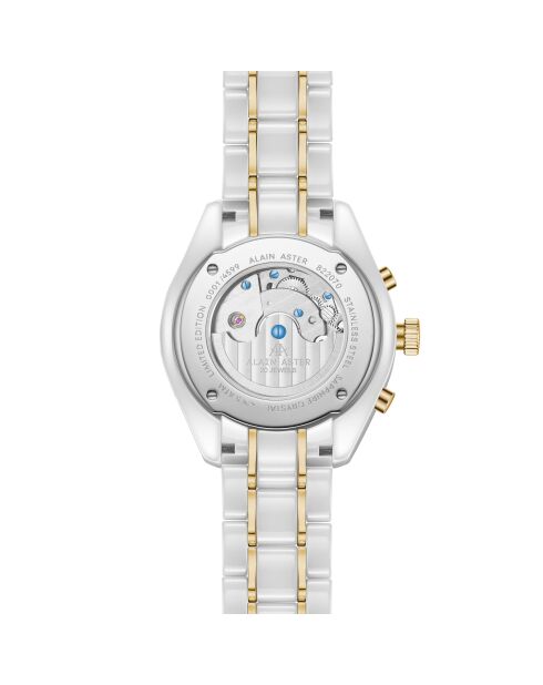 Montre automatique en céramique Emperor argenté/blanc