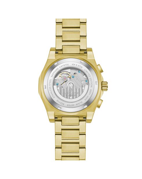 Montre automatique en acier inoxydable Fortress dorée