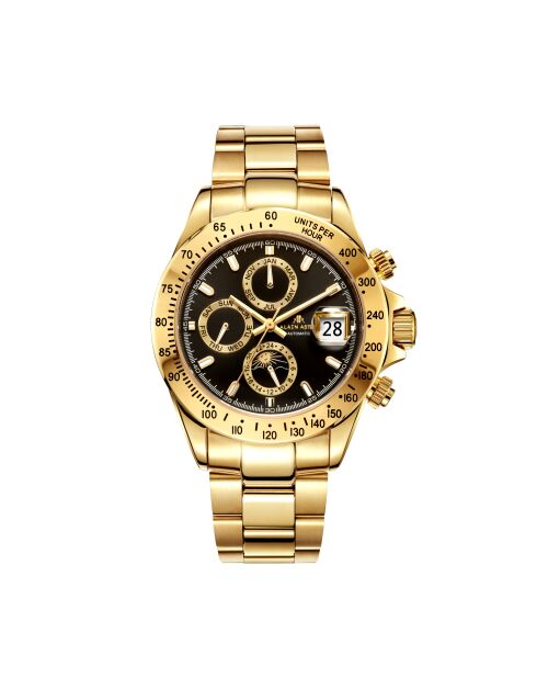 Montre automatique en acier inoxydable Commandant dorée