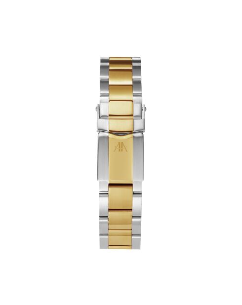 Montre automatique en acier inoxydable Commandant argenté/dorée