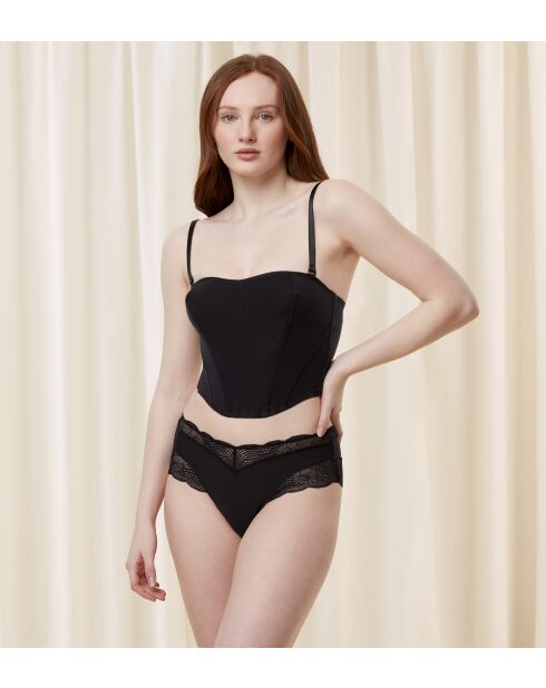 Corsé negro Triumph Signature Sheer Corset Bra