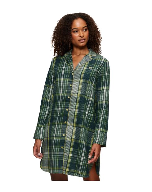 NDW X Checks Boyfriend Nachthemd Grüner Overall