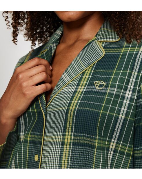 NDW X Checks Boyfriend Nachthemd Grüner Overall