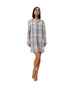 NDW X Checks Boyfriend Nachthemd Blauw