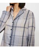NDW X Checks Boyfriend Nachthemd Blauw