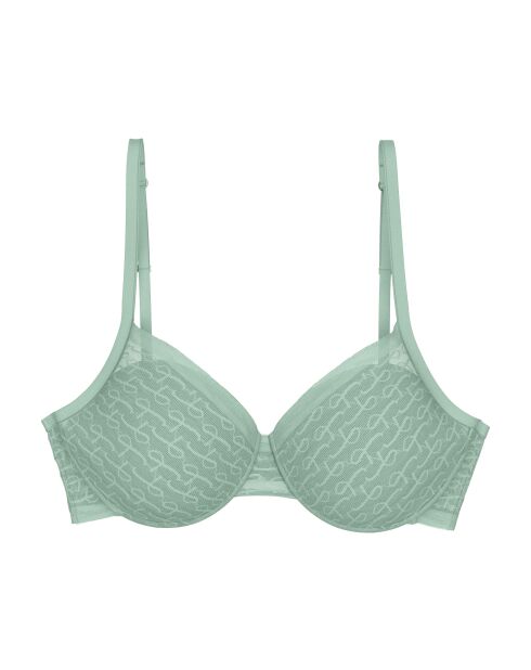 Soutien-gorge avec armatures balconnet ampliforme Triumph Signature Sheer WHP EX turquoise brume