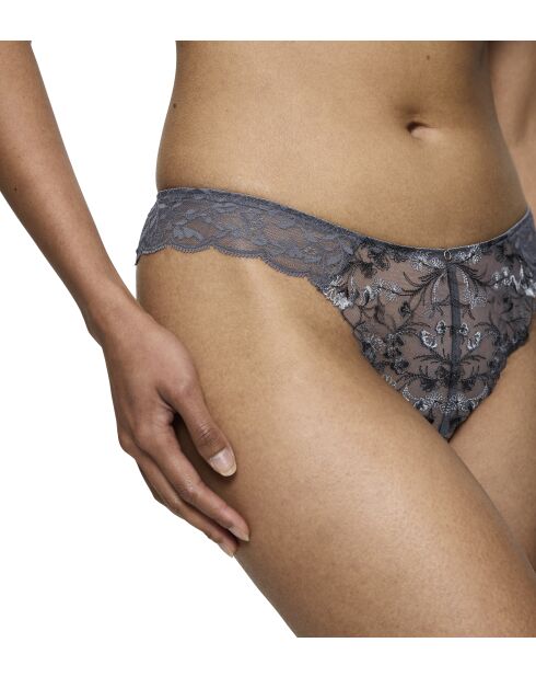 Sensual Spotlight Braziliaanse slip met hoge taille en hoge taille Brazilian Pallant Grey