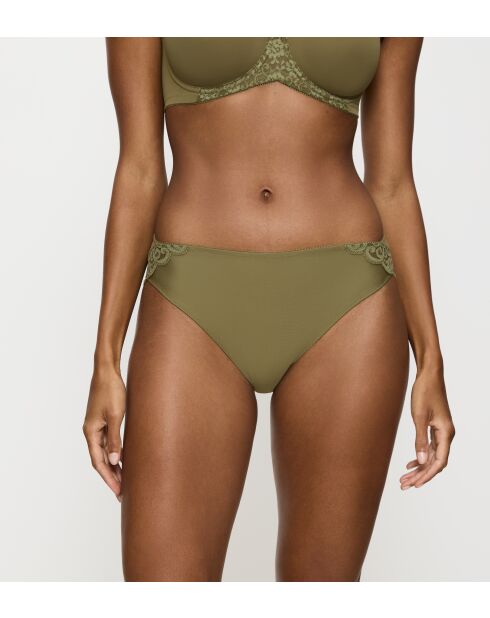 Amourette Tai olive martini hoog uitgesneden slip