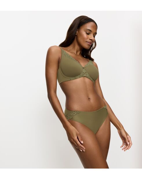 Amourette Tai olive martini hoog uitgesneden slip