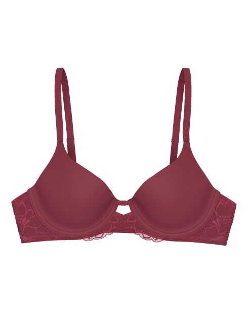 Reggiseno imbottito in morbido marsala Amourette Charm T WHP01 con balconcino ampliform