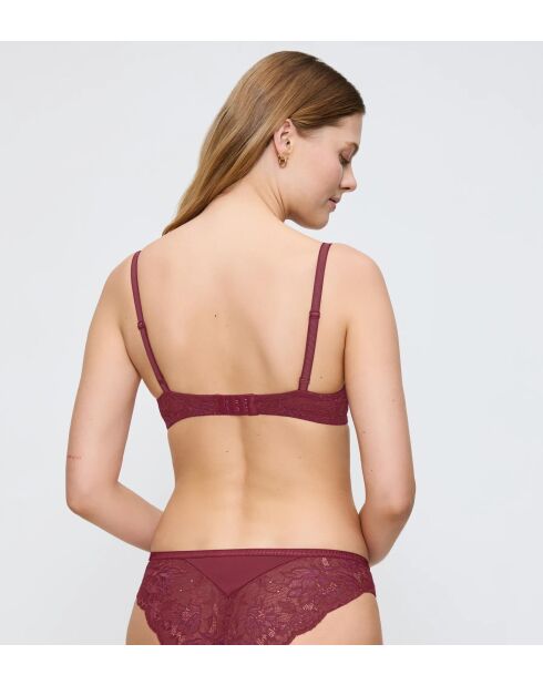 Reggiseno imbottito in morbido marsala Amourette Charm T WHP01 con balconcino ampliform