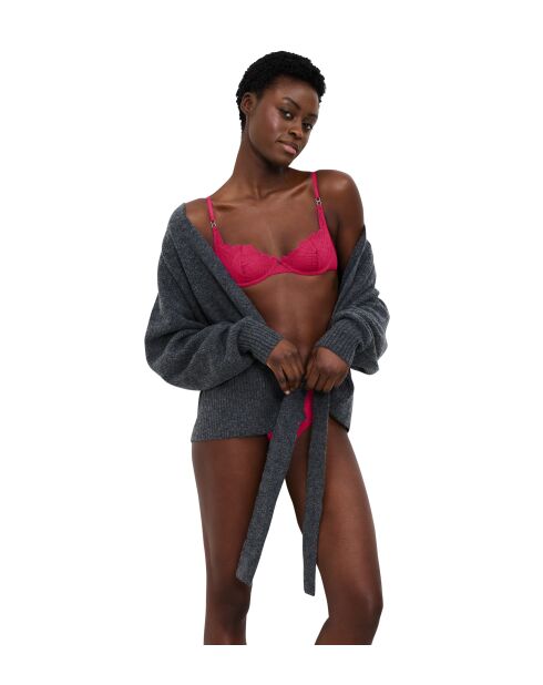 Soutien-gorge avec armatures balconnet That Night In Vegas WH rose fluo