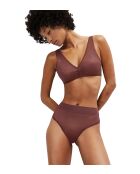 String Tempting Sheer String met hoge taille, decadente chocolade
