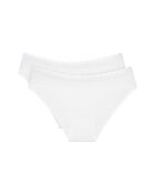 Set van 2 witte hoog uitgesneden slips van Feel Of Cotton Tai 2P