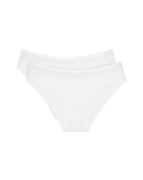 Set van 2 witte hoog uitgesneden slips van Feel Of Cotton Tai 2P