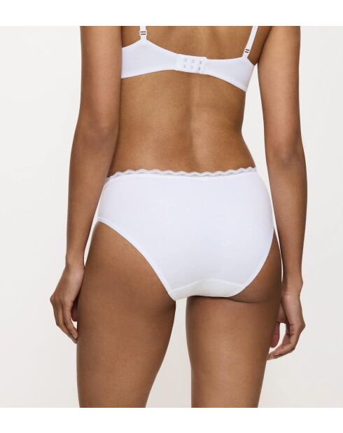 Set van 2 witte hoog uitgesneden slips van Feel Of Cotton Tai 2P